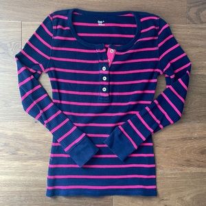 Striped Gap Waffle Tee